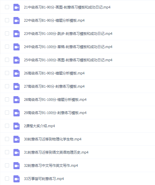 清华米高老师 错题清零法--刻意练习上清北