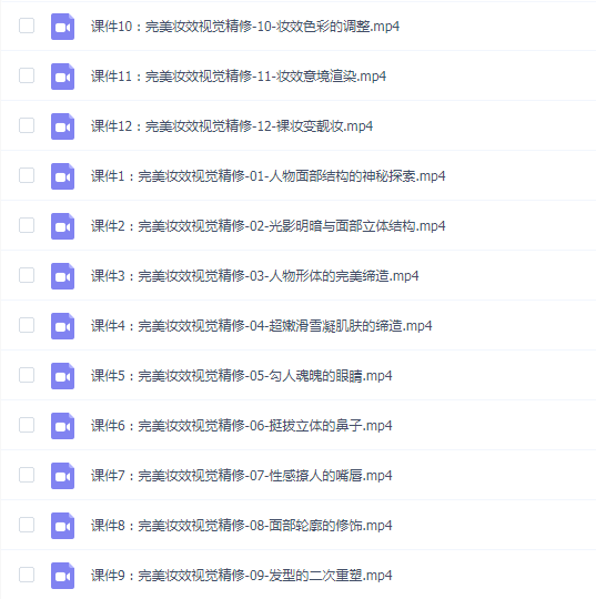 中艺网校 完美妆效精修中文教程