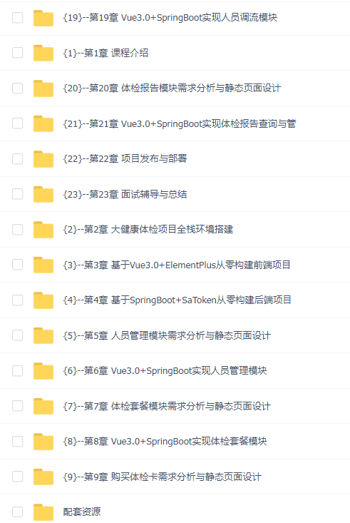 SpringBoot+Vue3+MySQL集群 开发健康体检双系统