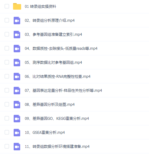 rna-seq转录组数据自主分析