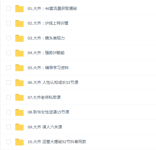 大齐老师视频课程全集(10套合集)