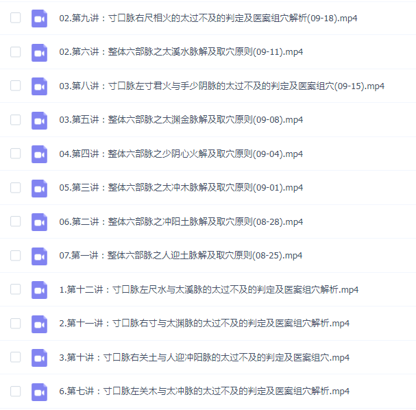 吴培玮六脉针灸临床思维与经验课程