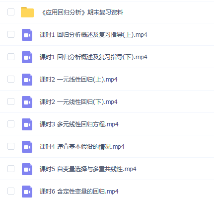 【应用回归分析】应用回归分析速成期末考试不挂科期末突击课