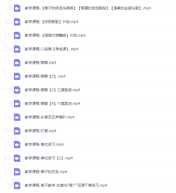 新爱琴《零基础开始学竹笛教学课程》从入门到大师 100节精品课