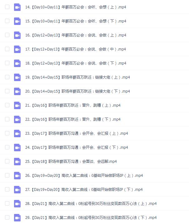 沙拉姐年薪百万技巧21天私教课