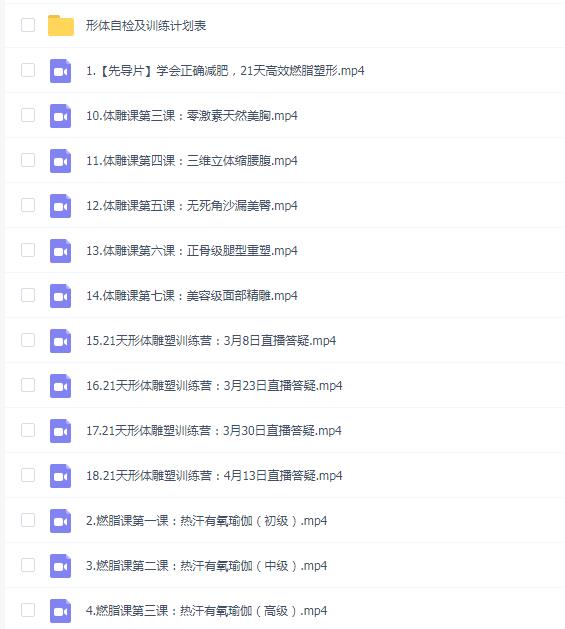 Rosie的私教课:21天减脂塑形训练营