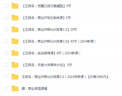 王杨名课程合集(7套合集)