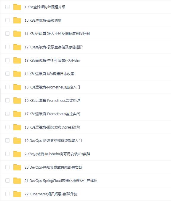 Kubernetes架构师:基于世界500强的k8s实战课程