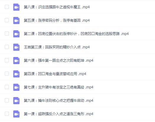 量学云讲堂王岩2024年第51期视频 主课正课系统课+收评 共52视频