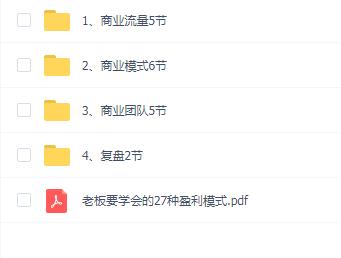 王冲:27种盈利模式