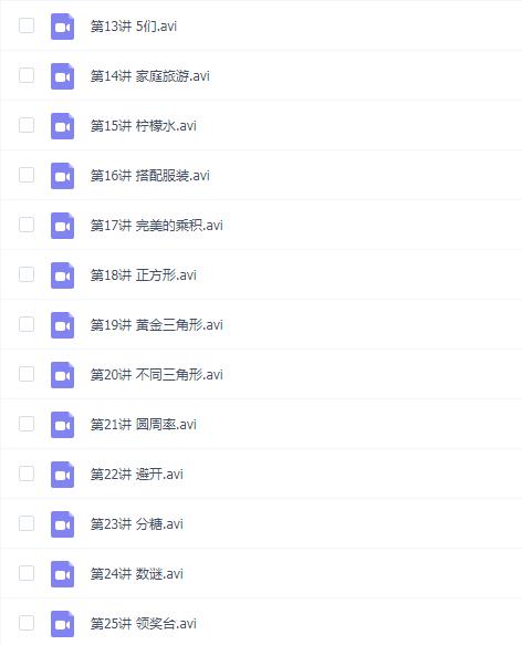 美国数学竞赛AMC8基础入门教学视频(25节课)小学生