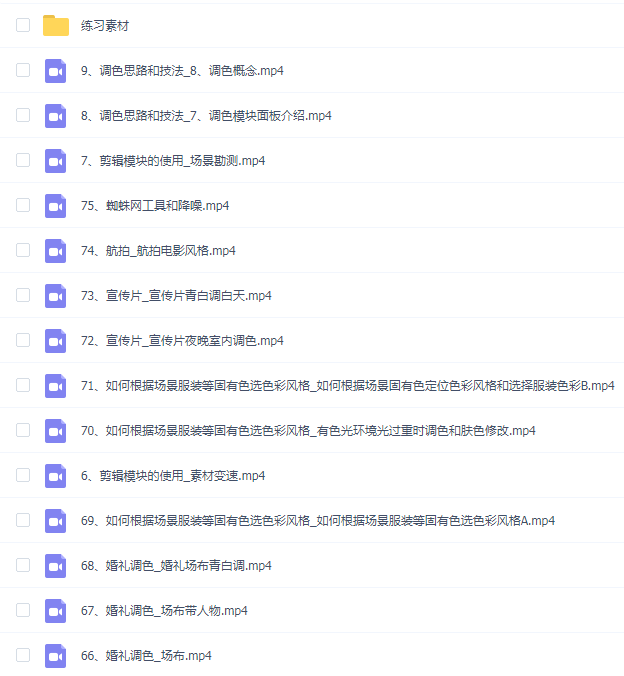 摄影师ryan达芬奇短视频人像调色课程