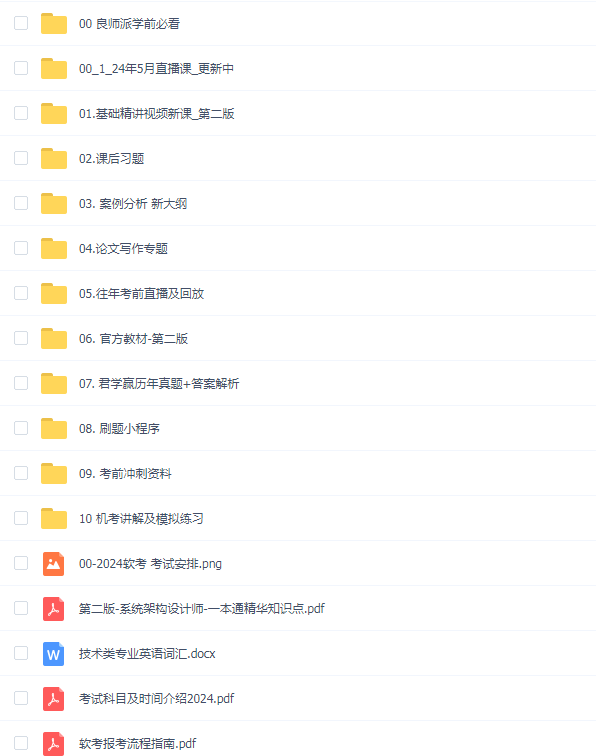 2024高级---系统架构设计师VIP套餐