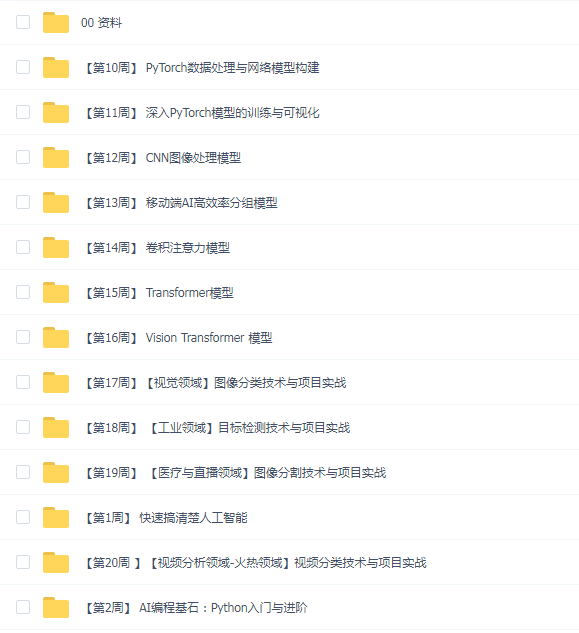 AI人工智能算法工程师(更新第20章)