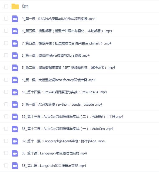 AI大模型应用开发模型训练课程