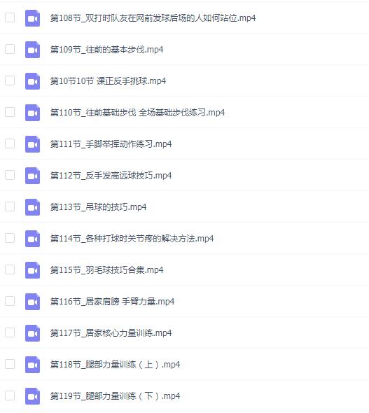 【小叶老师】羽毛球 训练视频课程